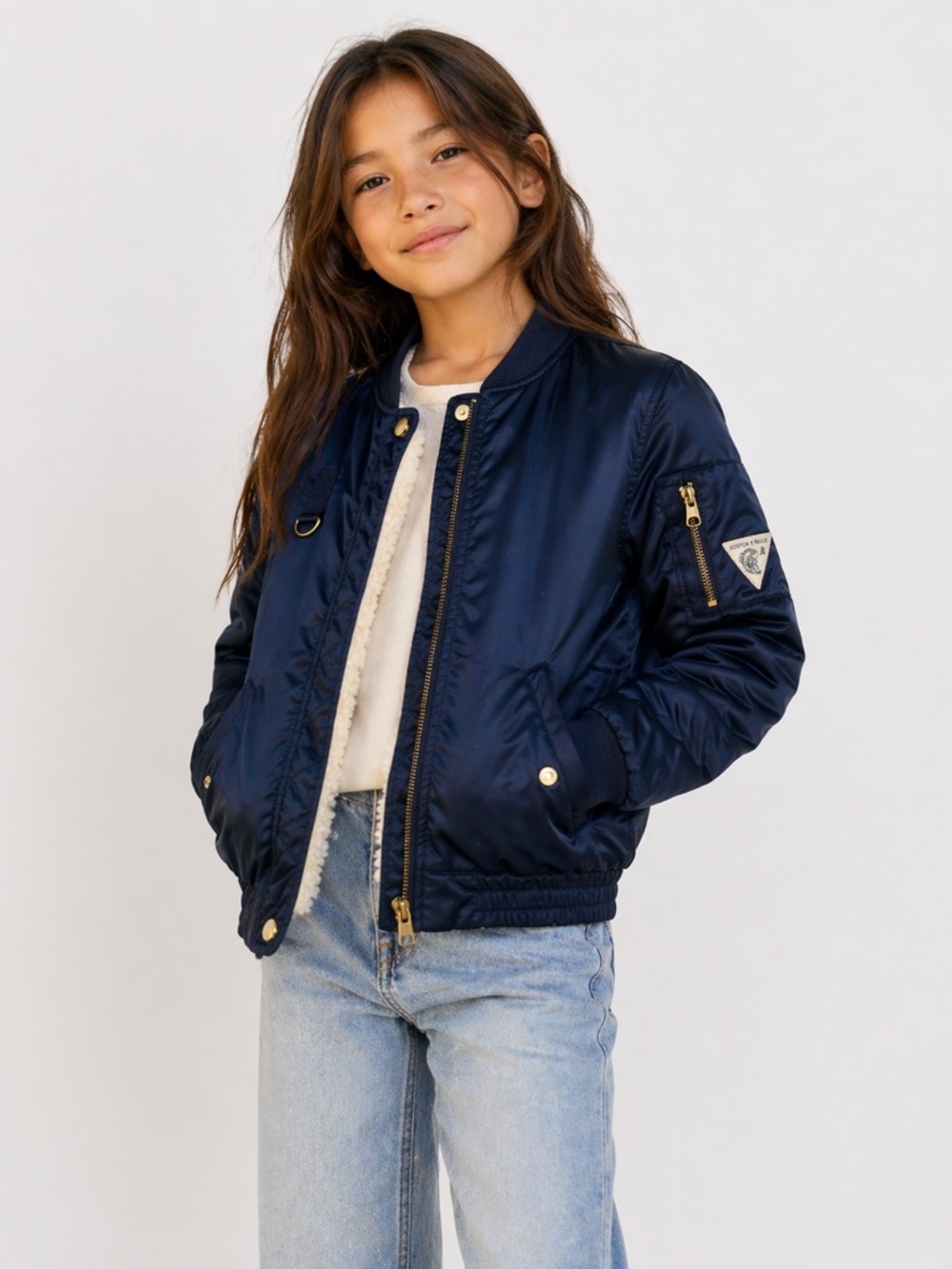 Scotch & Soda R'Belle Navy
Bomber Jacket Sherpa Lined Girls 10/140